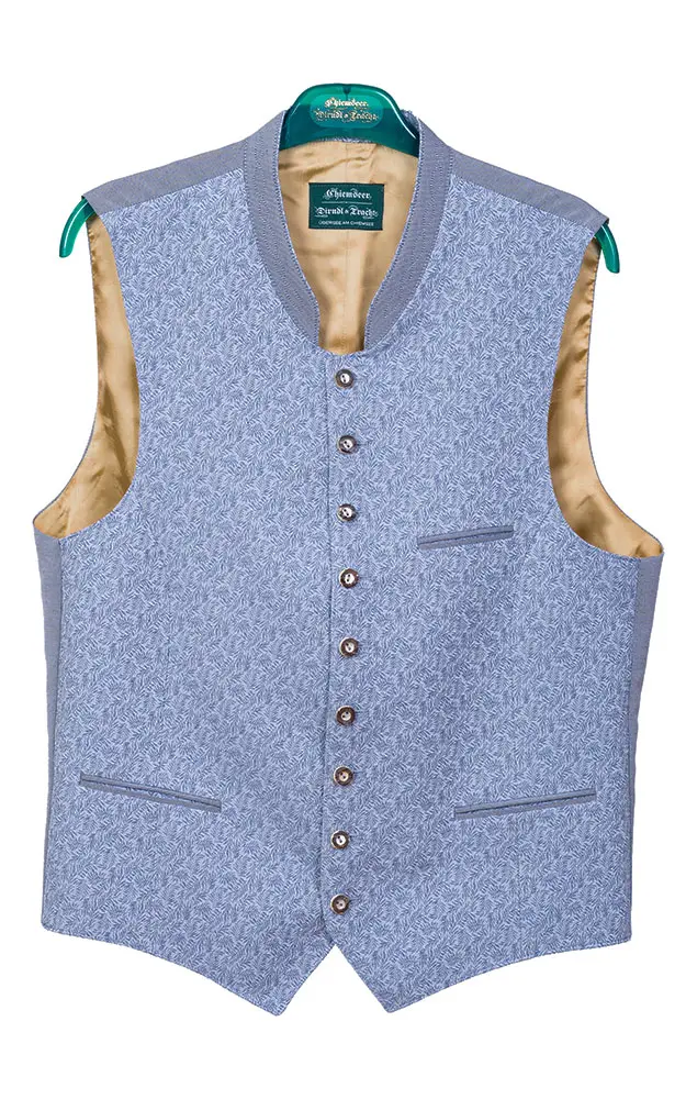 Weste 3537, grau/blau