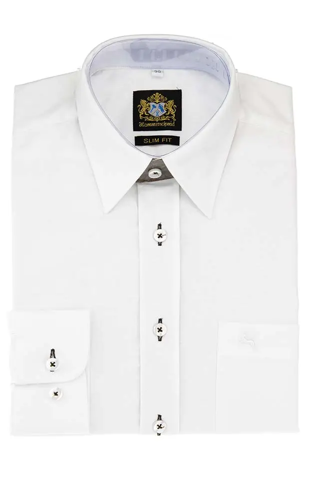 Hemd 12105, weiß - Slim fit
