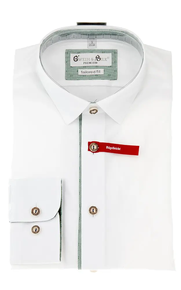 Hemd Grundlsee 01-2, weiß - Tailored fit