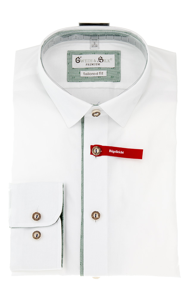 Hemd Grundlsee 01-2, weiß - Tailored fit