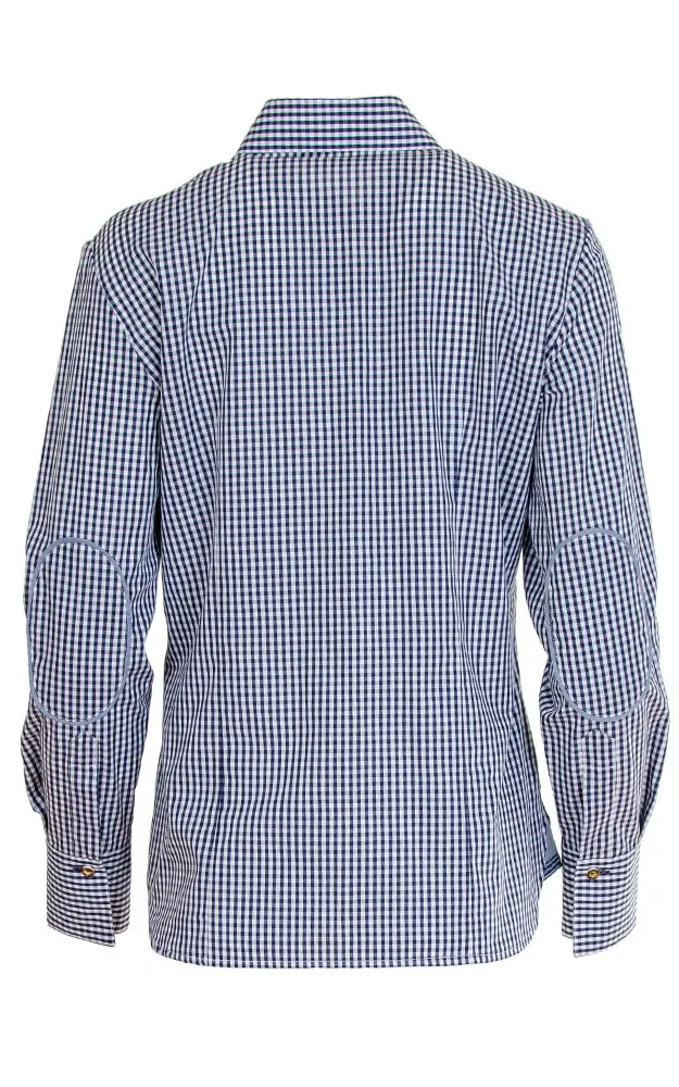 Trachtenbluse 6725960, # blau/weiß