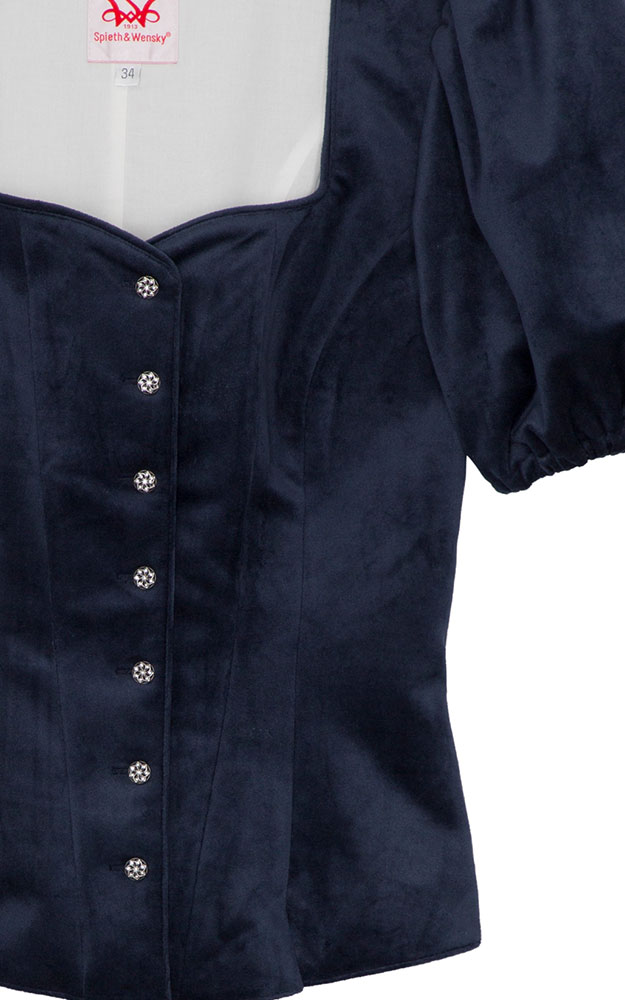 Spenzer Samt Griffin, dunkelblau