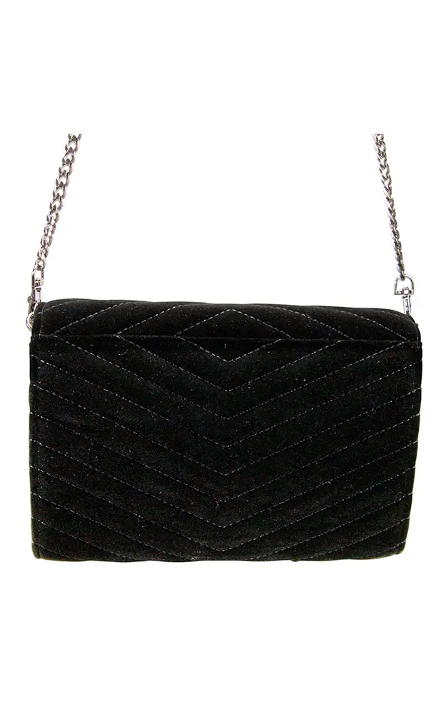 Trachtentasche Samtclutch, schwarz