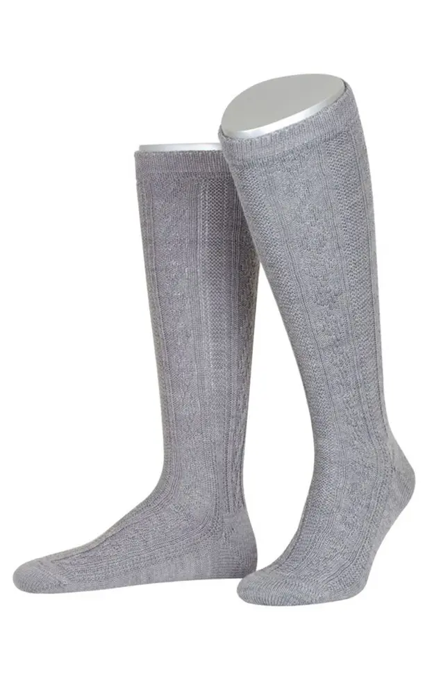Kniestrümpfe L4910, mittelgrau