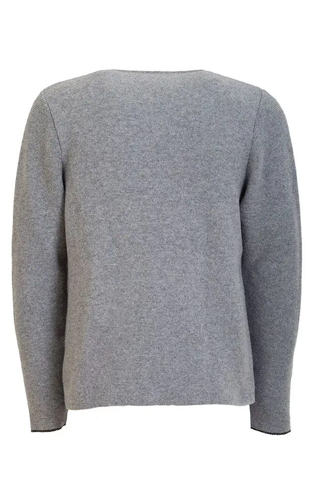 Strickjacke Fred, grau/anthrazit