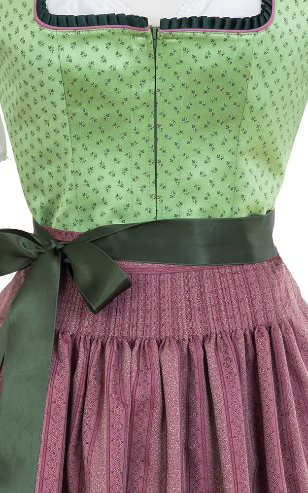 Blusendirndl Glottertal /E apfelgrün, mit Schürze