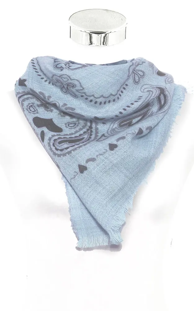 Tuch Herzmotiv, azurblau