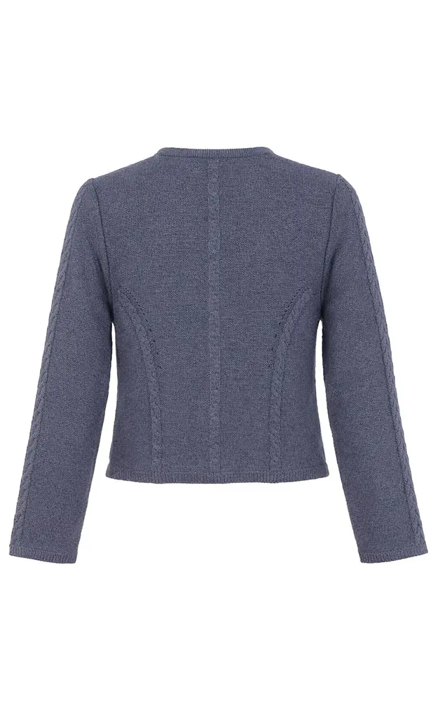 Kinder-Strickjacke Amrum, dunkelblau