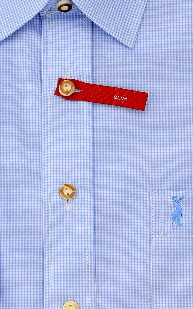 Hemd Hubertus, # hellblau/weiß - Slim fit