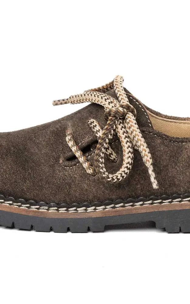 Kinder-Haferlschuhe, braun Velour