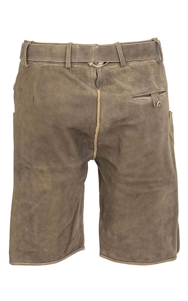 Lederhose 7788 mit Gürtel, khaki
