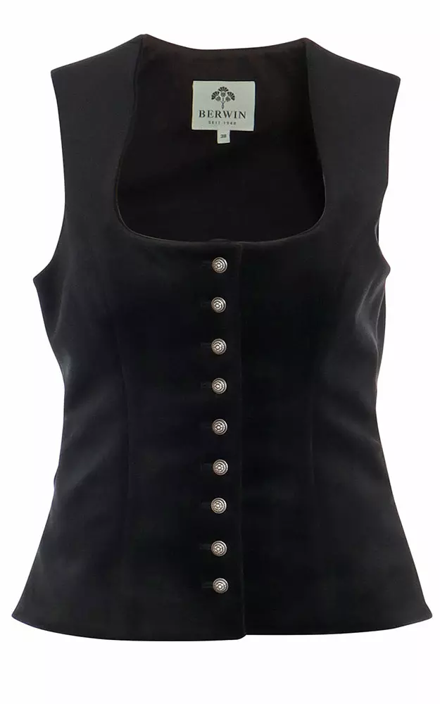 Mieder Samt 64250, schwarz