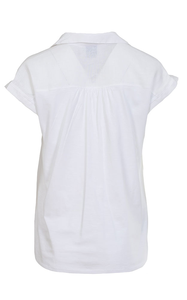 Blusenshirt Ida, weiß Stick grün