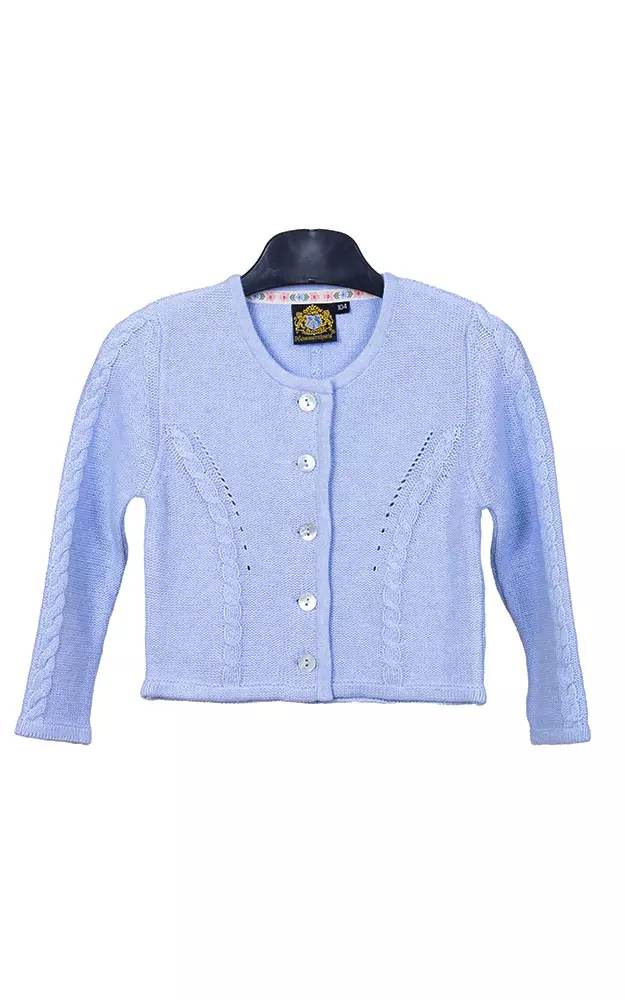 Kinder-Strickjacke Amrum, hellblau