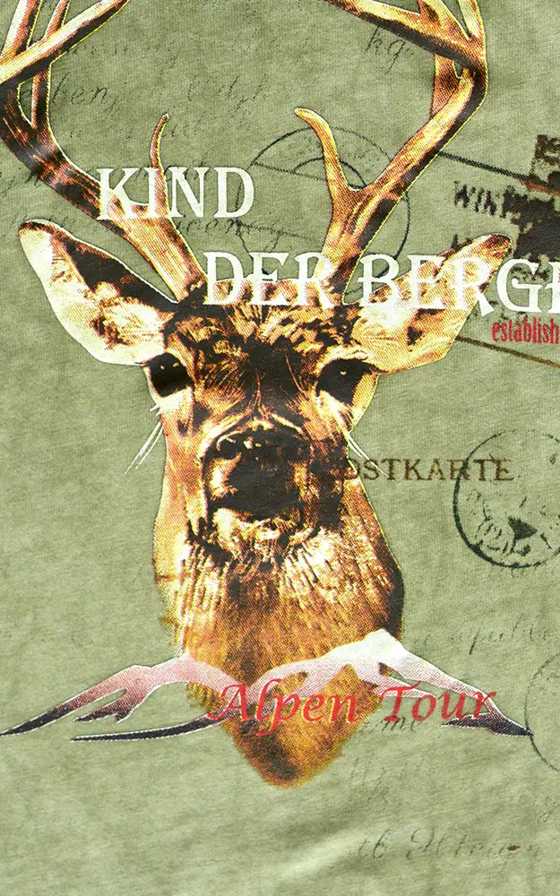 T-Shirt Berge, grün