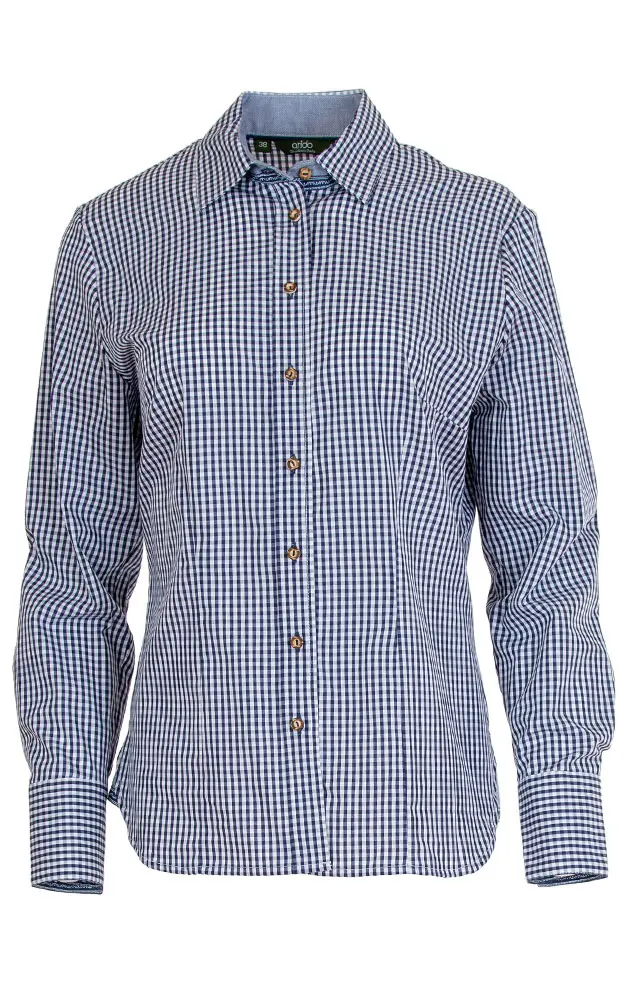 Trachtenbluse 6725960, # blau/weiß