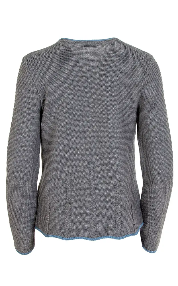 Strickjacke Petra, mittelgrau