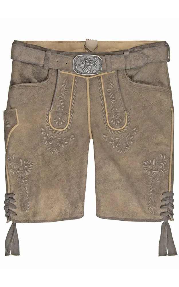 Lederhose Dewald Sämina mit Gürtel, hirse