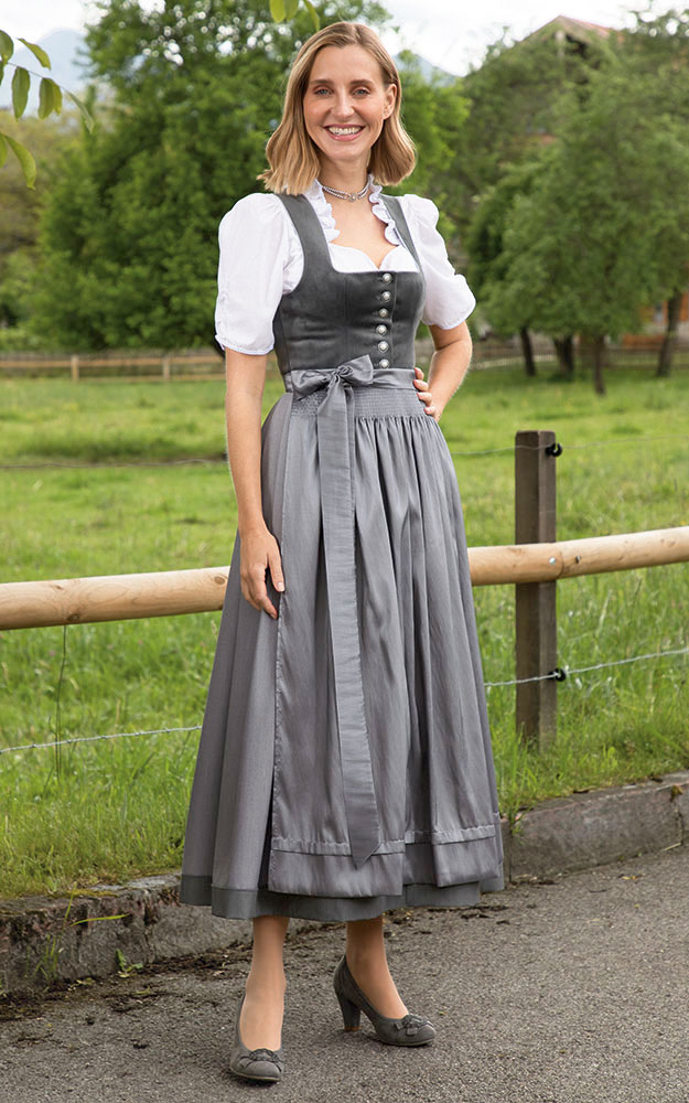 Blusendirndl Achensee Samt, ohne Schürze