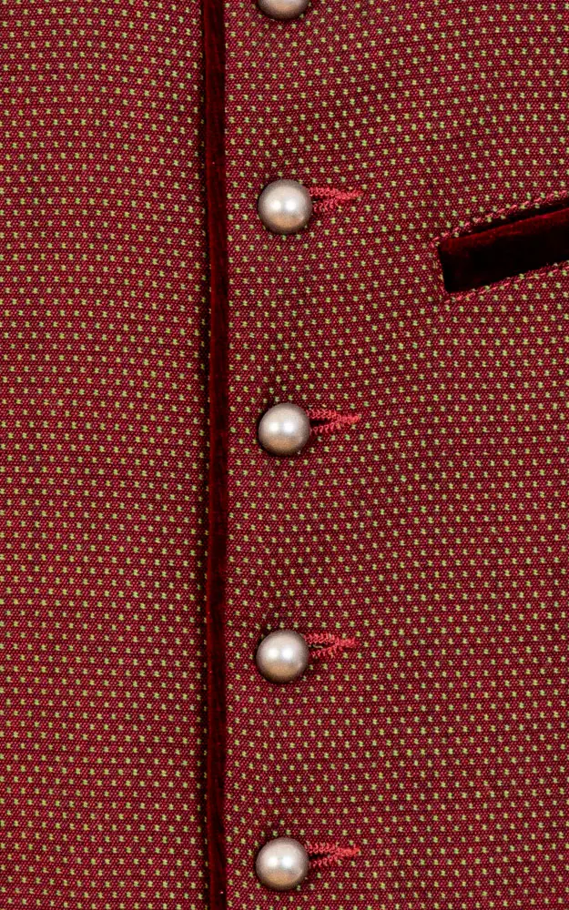 Kinderweste Berni 6812, rot/grün