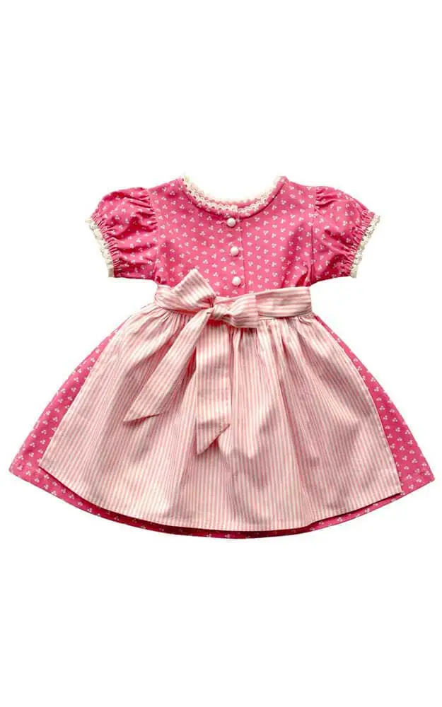 Baby-Dirndl Blümeck 2 mit Schürze, pink