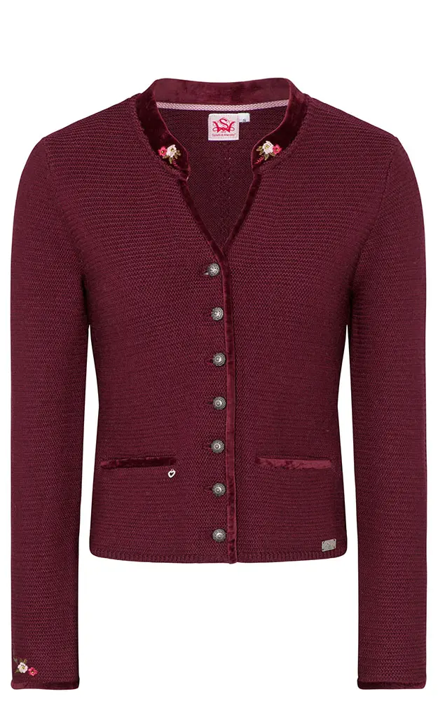Strickjacke Malta, burgund
