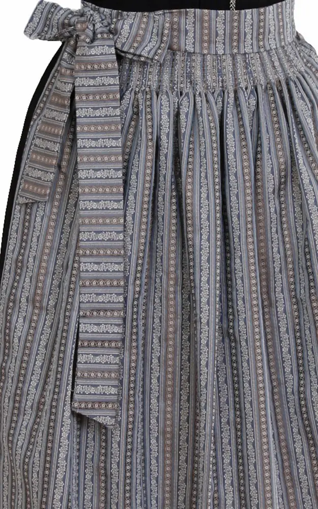 Schürze Streifen Extra, blau/braun