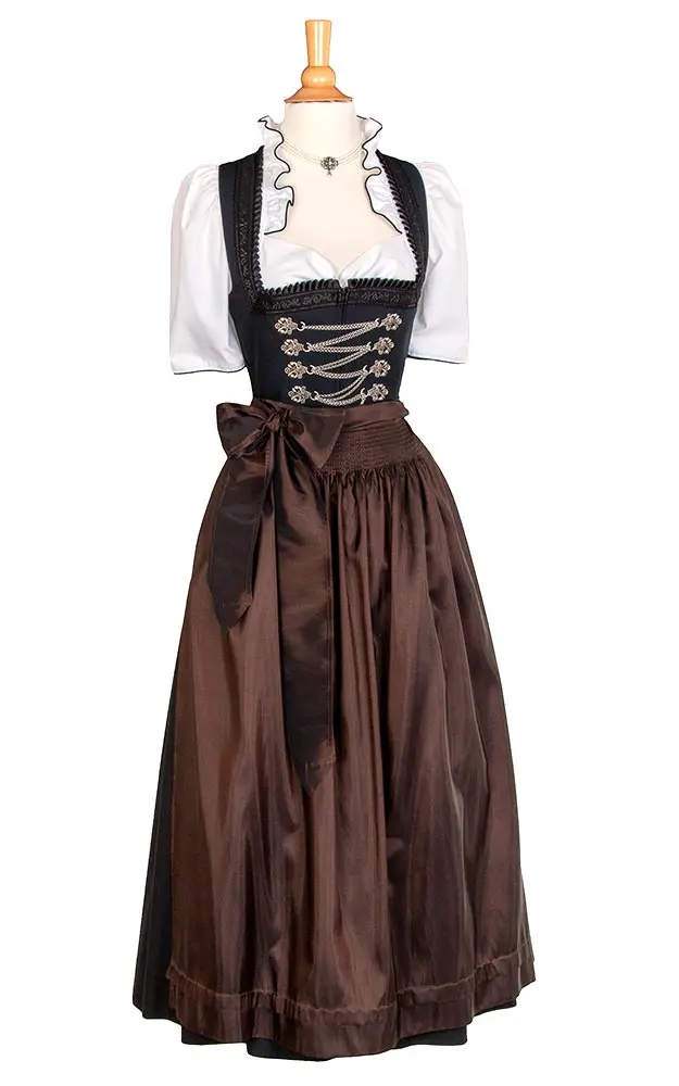 Schürze Taft, braun