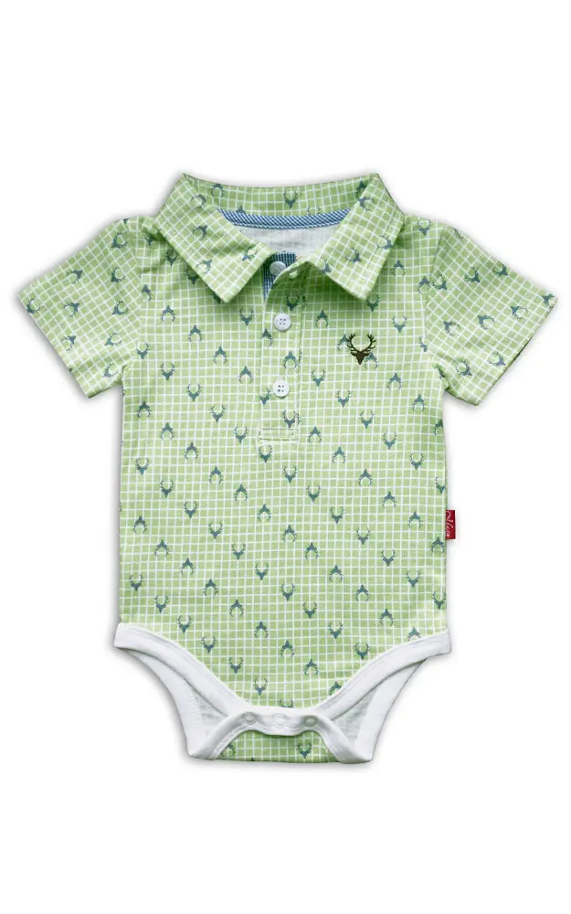 Baby-Body Livrio kurzarm, grün