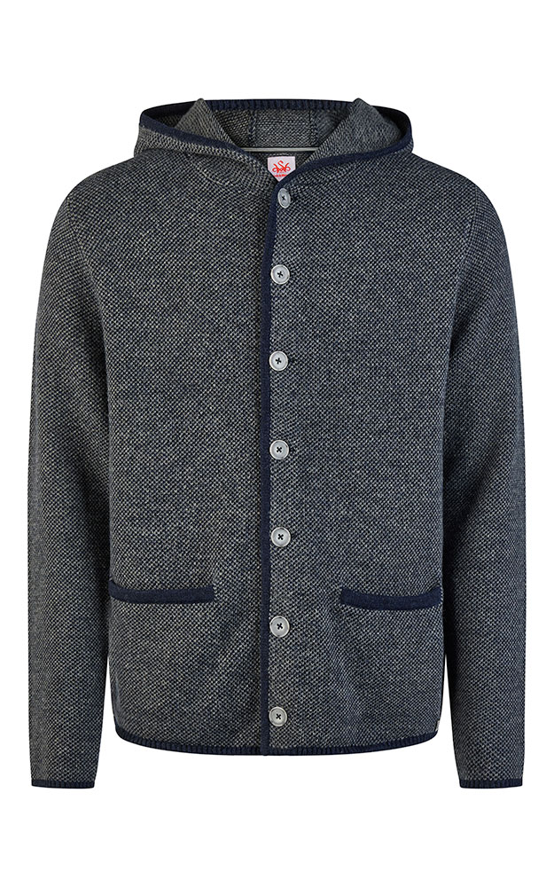 Strickjacke Gröben, grau/blau