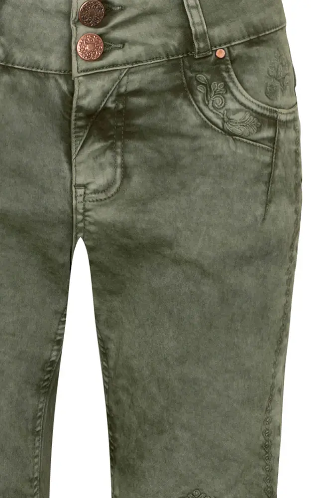 Damen Jeans Short, tanne