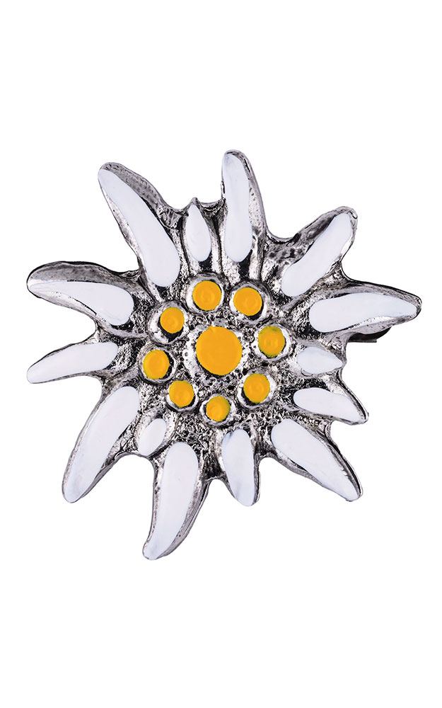Ansteck-Pin - Edelweiß weiß