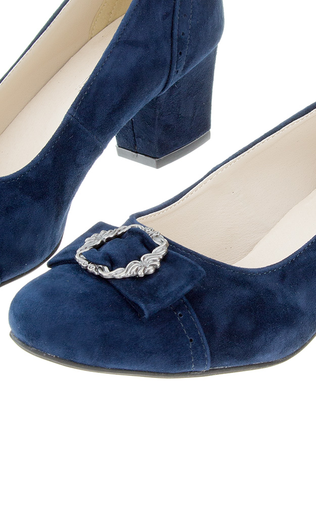 Velours-Schuhe 3000016017, dunkelblau