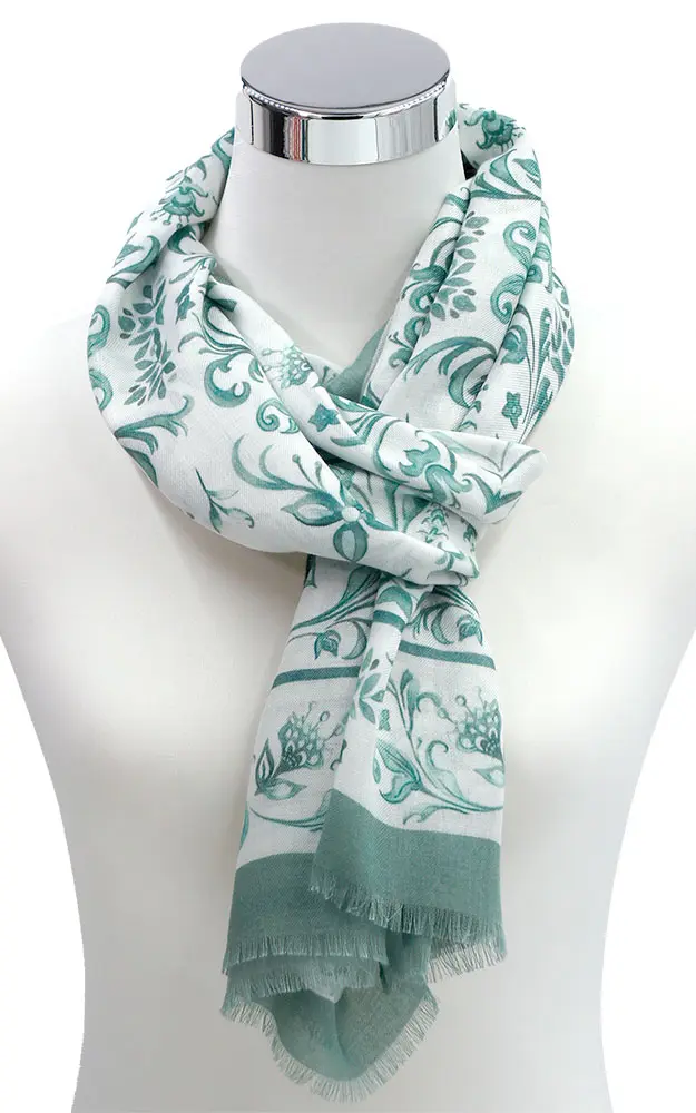 Schal Vintage, salbeigrün