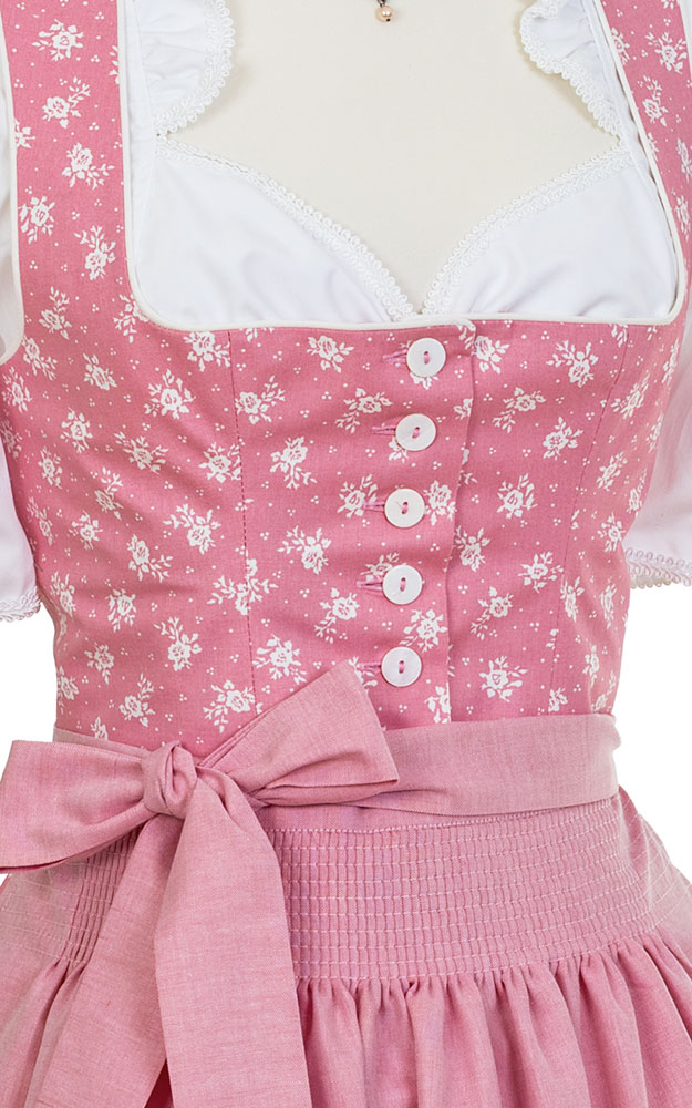 Blusendirndl Fuchstal /E rosa, mit Schürze