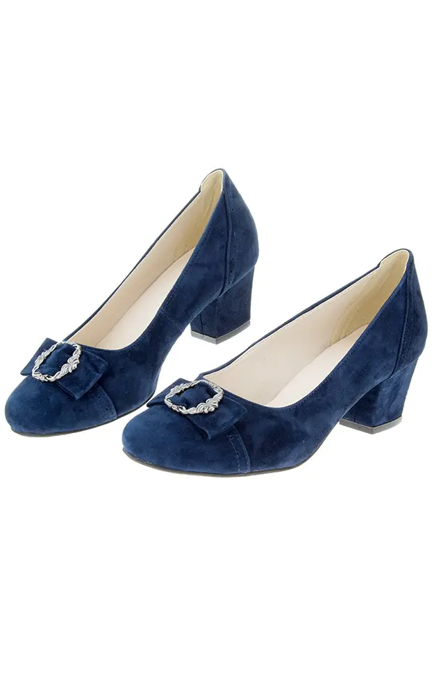 Velours-Schuhe 3000016017, dunkelblau