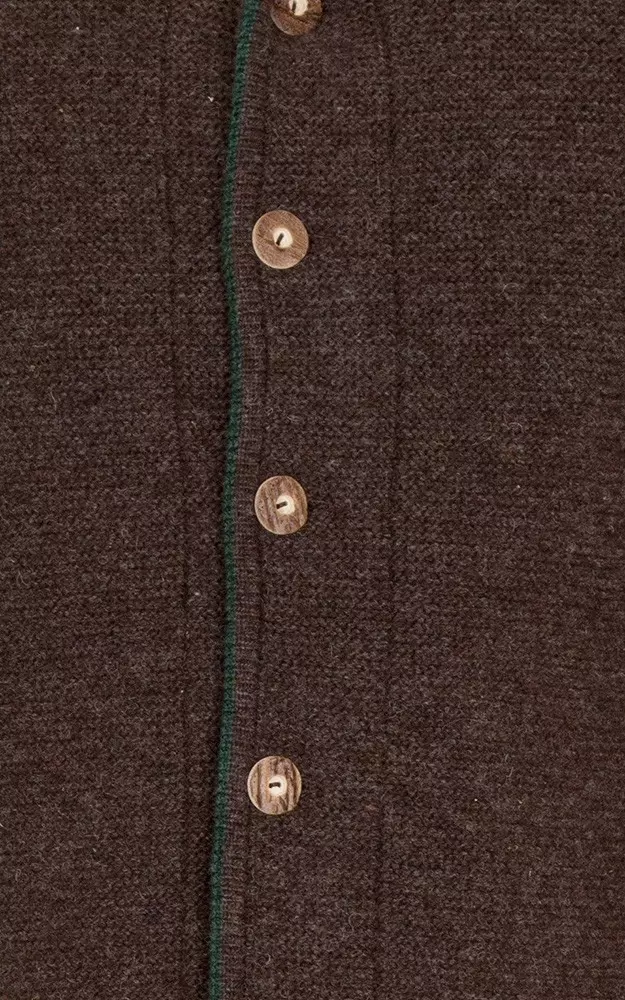 Strickjacke Gerhard, dunkelbraun/tanne