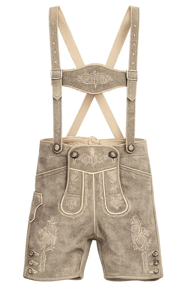 Kinder-Lederhose Felix mit Träger/Gürtel, braun