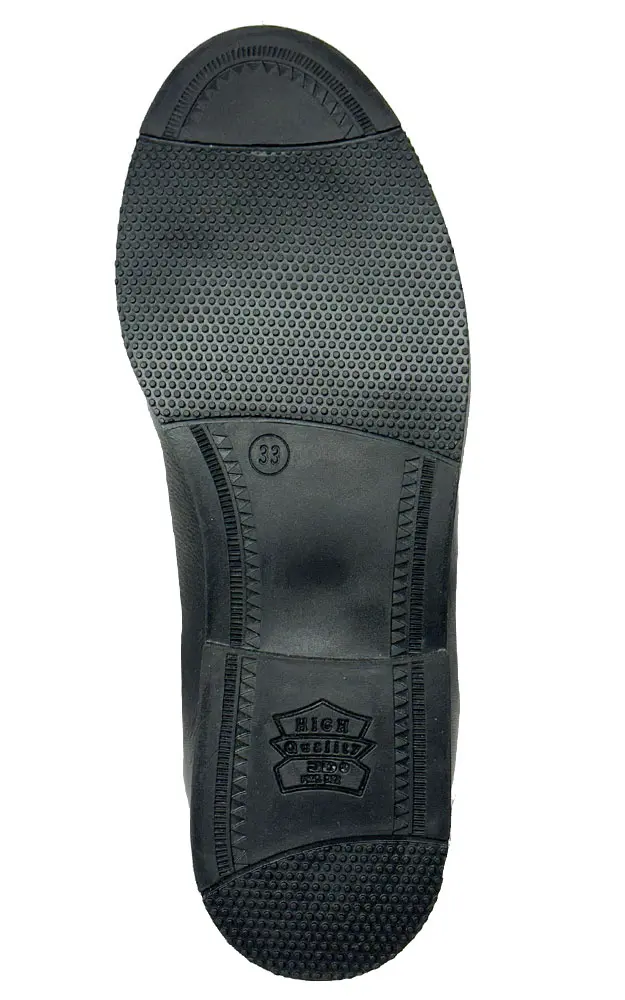 Kinder-Haferlschuhe Plattler, schwarz - Gummisohle