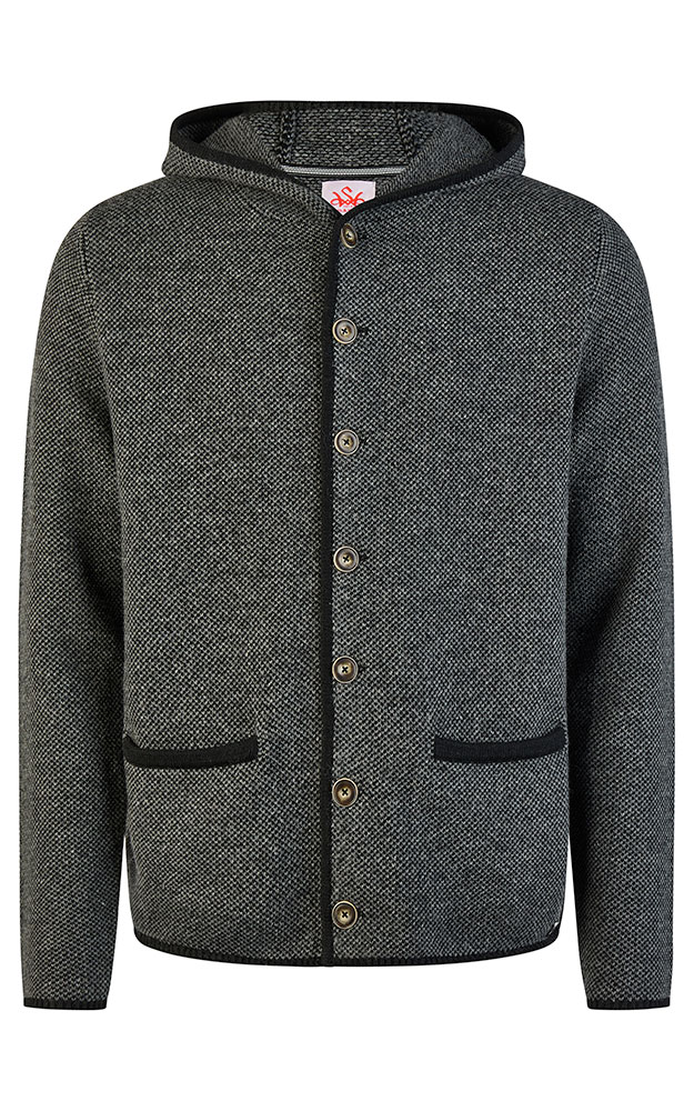 Strickjacke Gröben, grau/schwarz