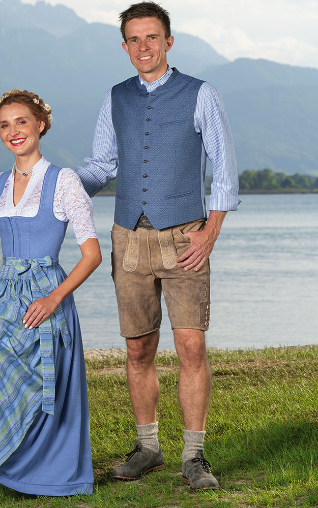 Weste Leopold, rauchblau