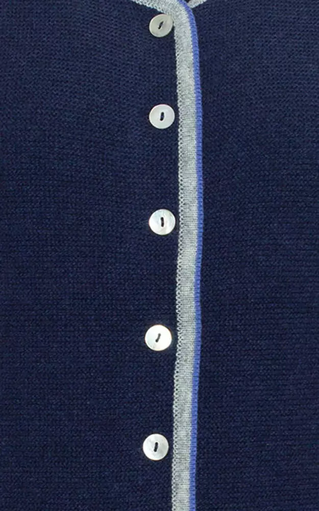 Strickweste Magdi, marine/hellblau