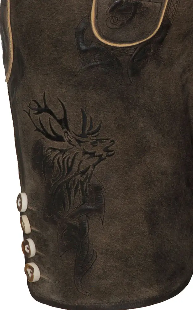 Lederhose Wayen mit Gürtel, vulkan