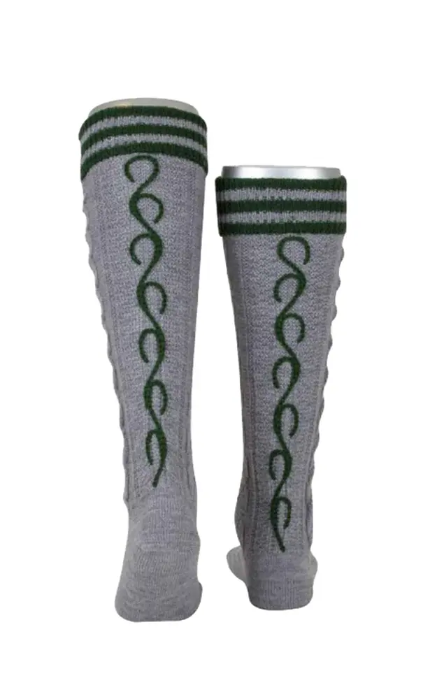Kniestrümpfe L18995, mittelgrau/tanne