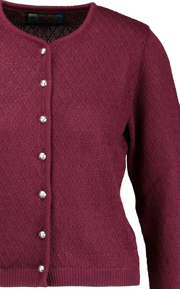 Strickjacke 116129, weinrot