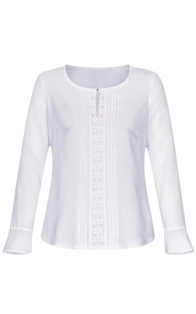 Trachtenbluse 05135J, weiß
