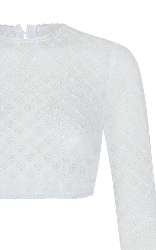 Dirndlbluse 61117, weiß