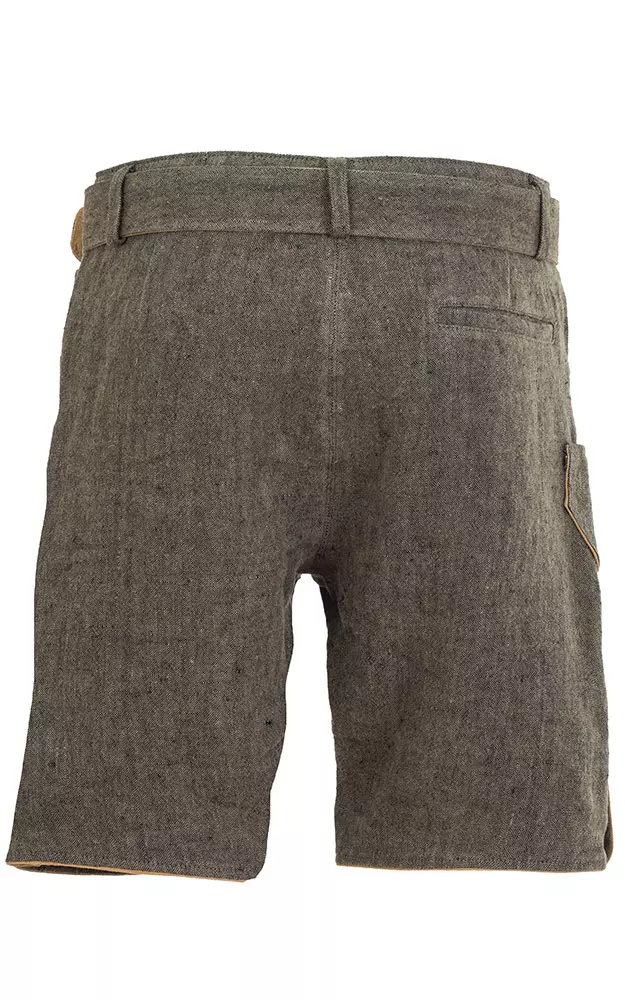 Stofflederhose Leinen, grün