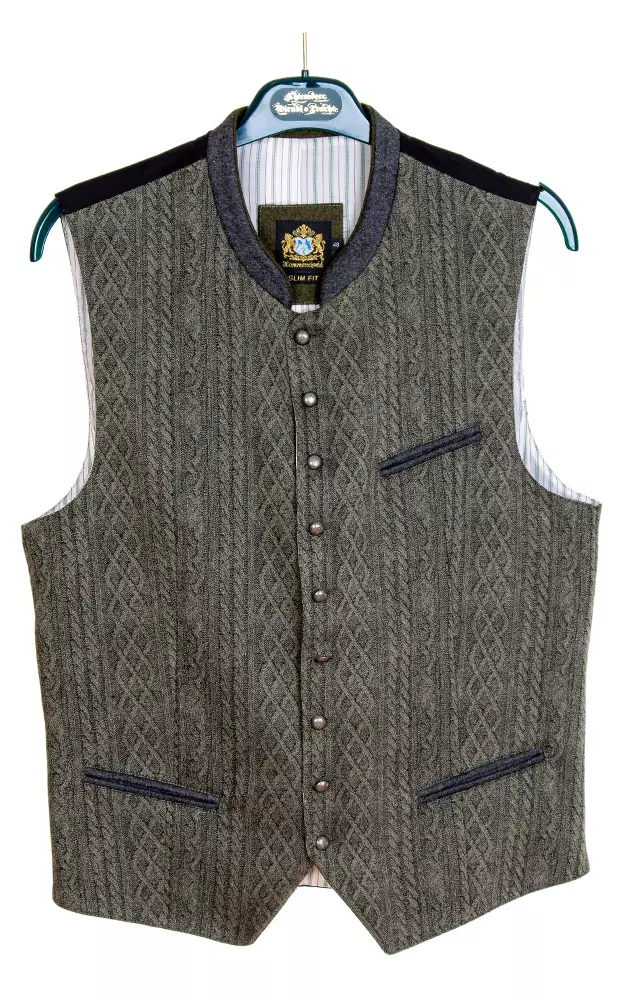 Weste Anton, grün Strickoptik