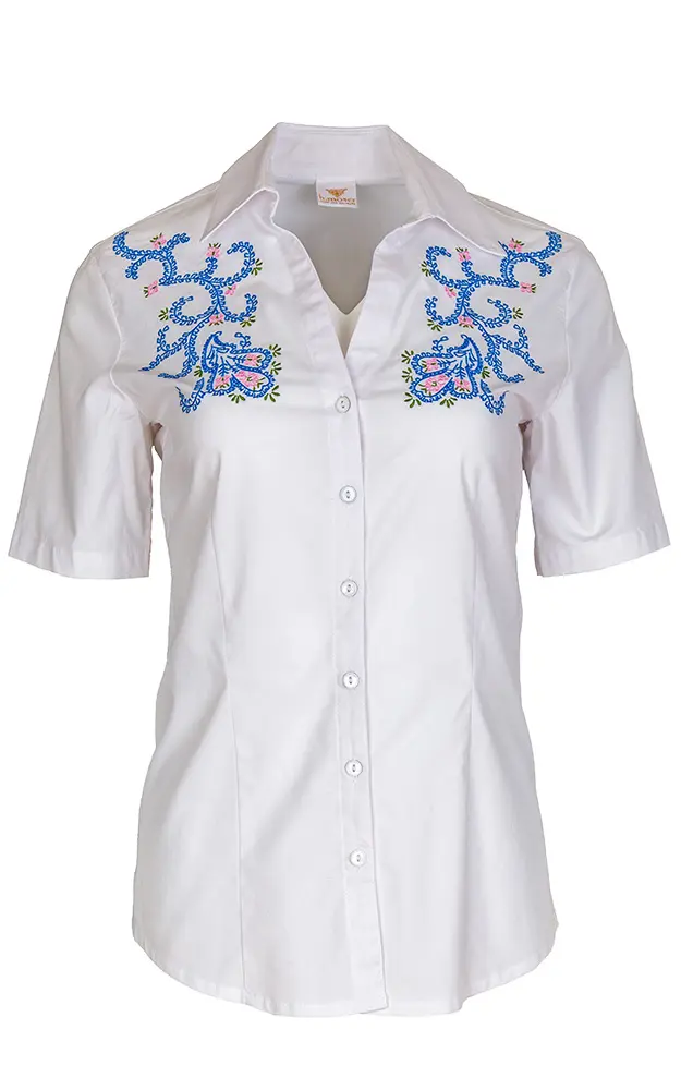 Trachtenbluse 54859 5514 115, weiß